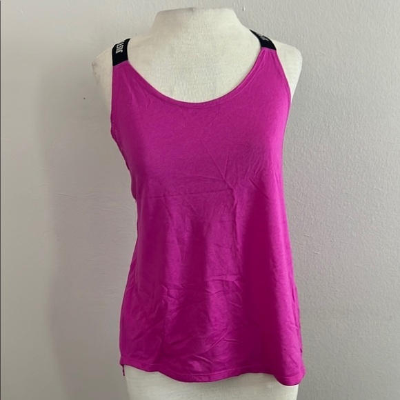Nike Tops - Vibrant Purple and Black Tank Top with Scoop Neckline